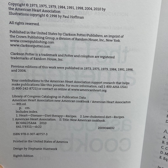 The New American Heart Association Cookbook 8th Edition Hardcover - Picture 6 of 11